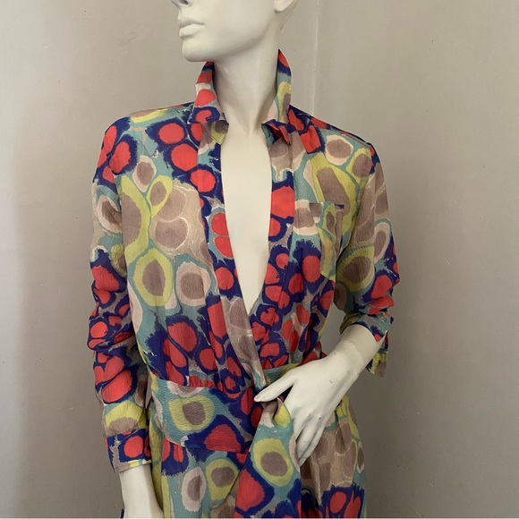 DVF Summer Wrap Silk Dress NWOT - Picture 10 of 11